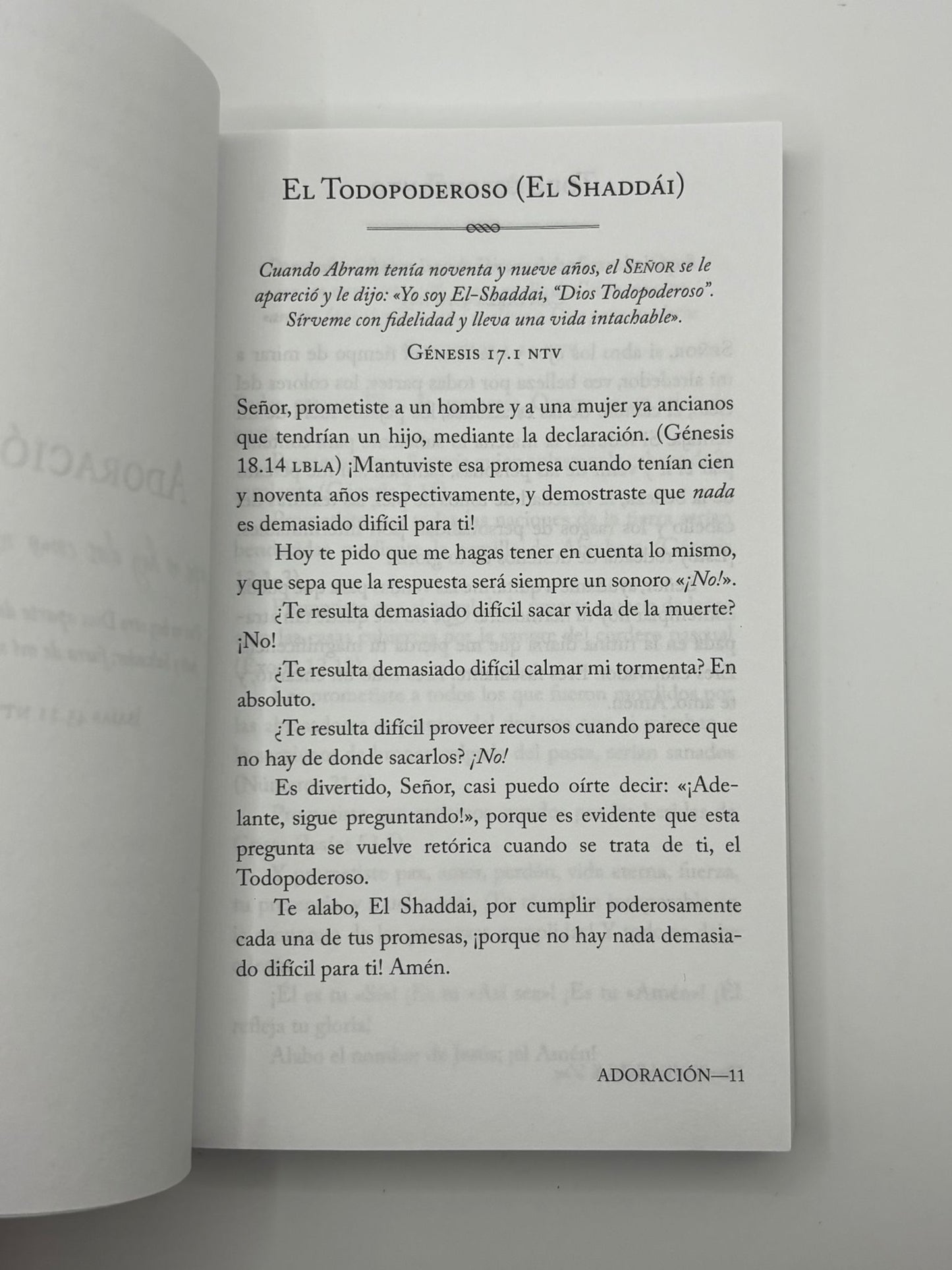 Orar los nombres de Dios